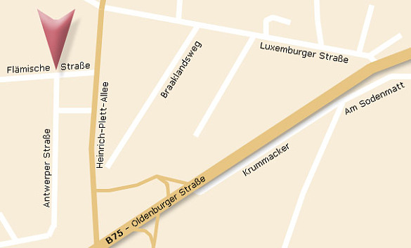 Anfahrt zur Roland zu Bremen Oberschule